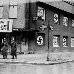 Swastika on windows in 1920s Germany